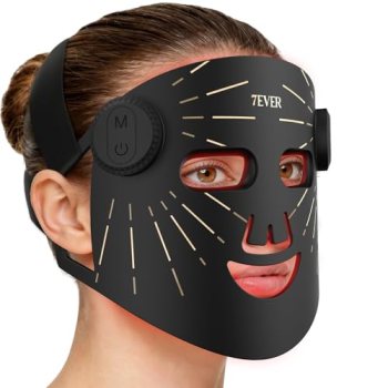 Red Light Therapy for Face,4 Modes Portable LED Face Mask