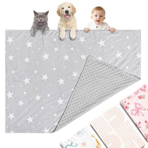 TinyPalsa Minky Baby Blanket for Boys Girls