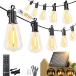 Brightown 52FT Solar String Lights Outdoor Waterproof