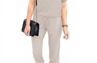 Ekouaer Jumpsuits for Women Dressy Casual Romper Summer Short Sleeve Vacation Ou