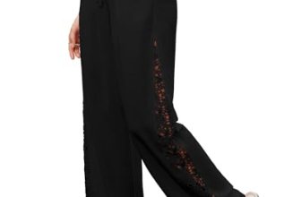 GRAPENT Black Linen Pants Plus Size Pants for Women Summer Outfits Vacation Outf