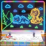 16.8-Inch Led Drawing Board for Kids: Rechargeable Lumiboard LED Drawing Tablet