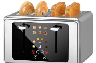 WUNLY 4 Slice Toaster,Touchscreen & Dual Independent Control Panel