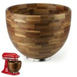 5 Qt Solid Wood Mixing Bowl Compatible with KitchenAid Tilt-Head Stand Mixer
