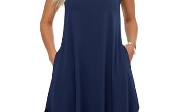 ANRABESS Womens Summer Casual Beach Cover Up Dress Sleeveless Asymmetric Hem Flo