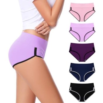 CAILECOTTON Womens Underwear Cotton Underwear for women High Waisted Full Covera