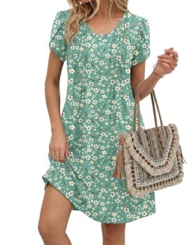 Zeagoo A Line Dress for Women Spring Dresses Summer Dresses Womens 2026 Short Fl