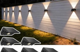 Solar Fence Lights Outdoor, 10 Pack Warm White Up and Down Solar Wall Lights