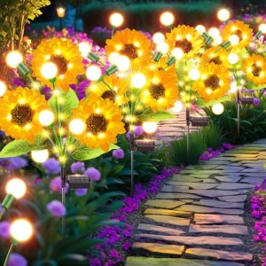 Garpar Solar Lights Outdoor Garden Decor