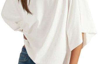 Cicy Bell Womens Oversized Half Sleeve T-Shirts Summer Casual Crew Neck Tshirt L