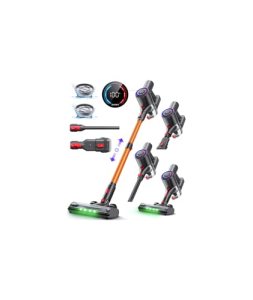 Zynet Cordless Vacuum Cleaner, 500W/45KPA/40Mins Lightweight Stick Vacuum for Ho