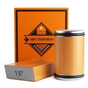 EUHOME Rolling Knife Sharpener Magnetic 15 20 Degree Angle Guide