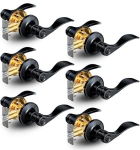 Veise 6 Pack Privacy Door Handles Interior