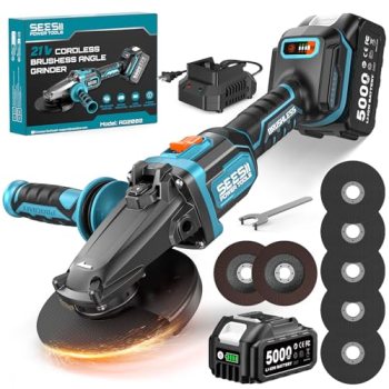 SEESII Flathead Brushless Angle Grinder