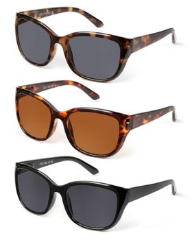 JOLISU 3 Pack Reading Sunglasses for Women/Men