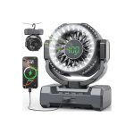 24000mAh Camping Fan, Portable Rechargeable Fan