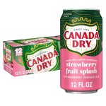 Canada Dry Fruit Splash Strawberry Ginger Ale Soda, 12 fl oz cans, 12 pack