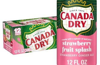 Canada Dry Fruit Splash Strawberry Ginger Ale Soda, 12 fl oz cans, 12 pack