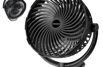 Tenvolti 10000mAh Clip on Fan, 8-Inch Golf Cart Fan Rechargeable with LED Light