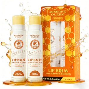 Beef Tallow Lip Balm with Original Beeswax