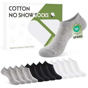 SukModen No Show Socks Women Men Non Slip Invisible Liners for Flats Breathable
