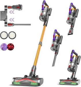 KIPMAX Cordless Vacuum Cleaner, 50KPa 550W Stick Vacuum for Home, 70Mins Anti-Ta