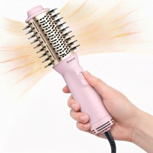 2″ Travel Blow Dryer Brush, Dual Voltage 100-240V Hot Air Brush
