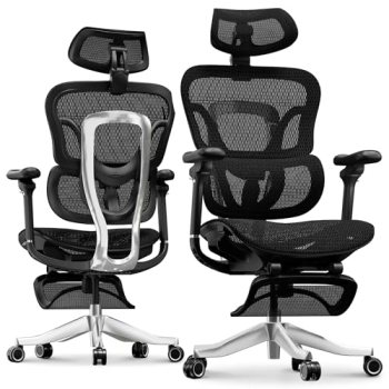FLEXISPOT ErgoX Max Ergonomic Office Chair with footrest Black