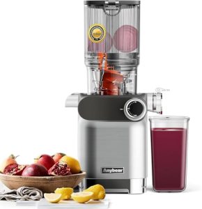 Anybear Cold Press Juicer 200W Masticating Slow Juicer 4.3″ Large Feed Chute Fit