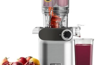 Anybear Cold Press Juicer 200W Masticating Slow Juicer 4.3″ Large Feed Chute Fit