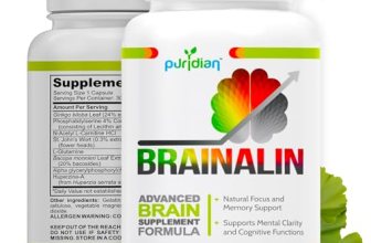 Puridian Brain Supplement for Memory Focus and Concentration
