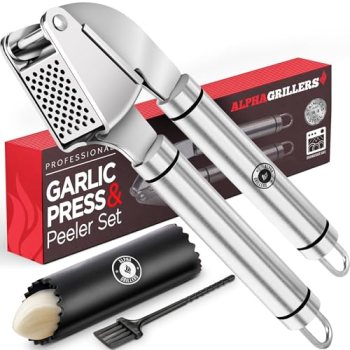 Alpha Grillers Garlic Press Stainless Steel – Easy to Clean