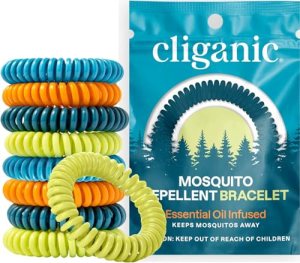 Cliganic 10 Pack Mosquito Repellent Bracelets for Adults & Kids