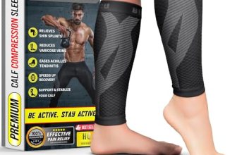 BLITZU Calf Compression Sleeves for Men and Women. Footless Compression Socks Su