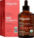 Cliganic Organic Jojoba Oil, 100% Pure (4oz) | Moisturizing for Face