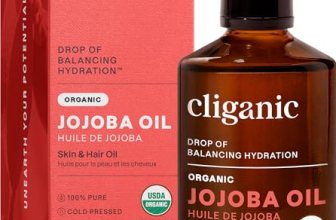 Cliganic Organic Jojoba Oil, 100% Pure (4oz) | Moisturizing for Face