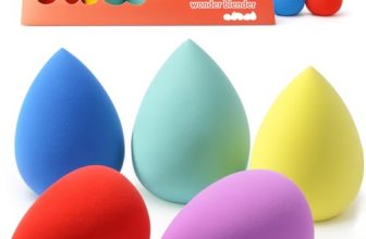 BEAKEY Makeup Sponge Set 5 Pack Micro Porous Low Absorption Soft Latex Free Foun