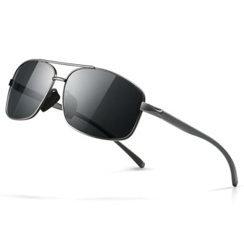 SUNGAIT Ultra Lightweight Rectangular Polarized Sunglasses Men UV400 Protection