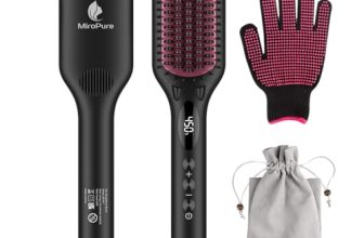 Enhanced Ceramic Hair Straightener Brush by MiroPure