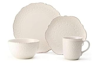 Pfaltzgraff Chateau Cream 16-Piece Stoneware Dinnerware Set