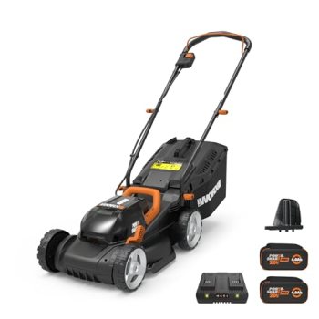 WORX 14″ Cordless Lawn Mower, 2 in 1 Electric Mower Cuts Quietly