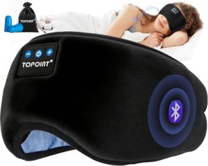 TOPOINT Sleep Mask with Headphones Bluetooth 5.4 Wireless