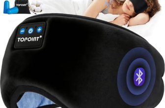 TOPOINT Sleep Mask with Headphones Bluetooth 5.4 Wireless
