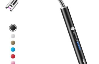 RONXS Electric Lighter Windproof Flameless Candle Lighter with Safety Lock