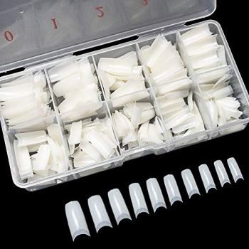 krofaue 500PCS Soft Gel False Nails Tips