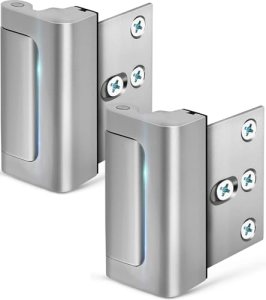 Home Security Door Lock, 2 Pack Childproof Door Reinforcement Lock with 3 Inch S