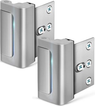 Home Security Door Lock, 2 Pack Childproof Door Reinforcement Lock with 3 Inch S