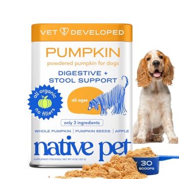 Native Pet Pumpkin for Dogs – Organic Dog Food Topper Powder
