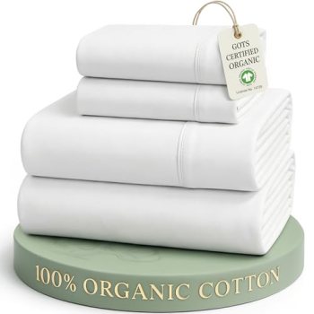 LANE LINEN Eco Friendly 100% Organic Cotton Queen Sheet Set