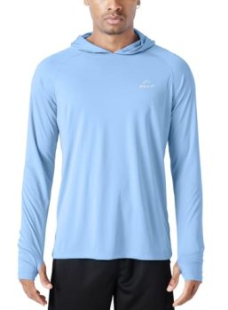 Willit Men’s UPF 50+ Sun Protection Hoodie Lightweight Long Sleeve Fishing Shirt